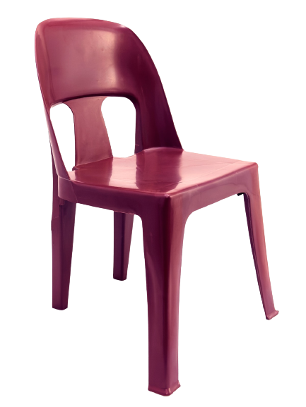 Plastic Party Chair Heavy Duty Unica Maroon Colour
