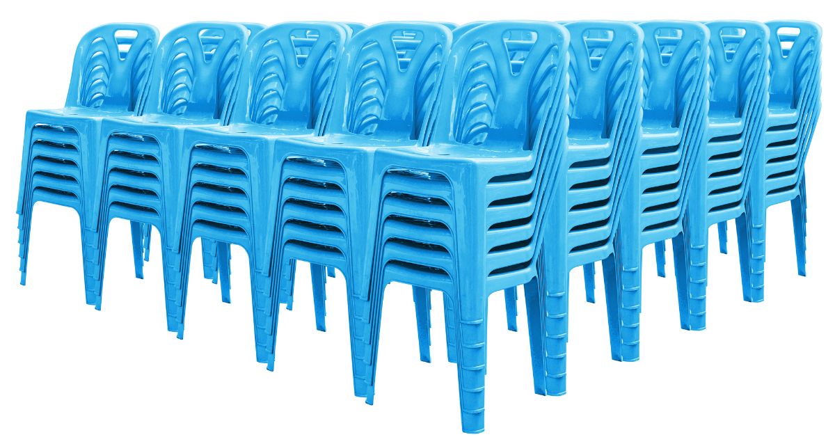 How to stack plastic chairs efficiently?